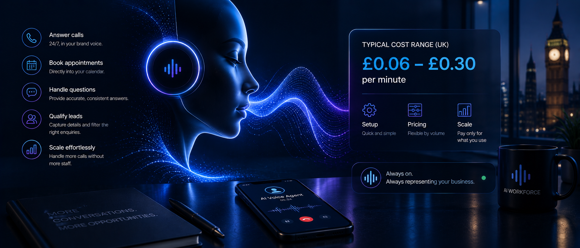 AI Voice Agent Pricing UK: Costs, Setup and Price Per Minute