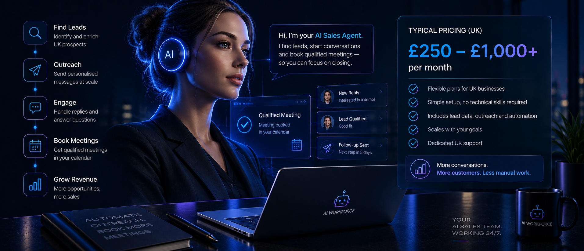 AI Sales Agent Pricing UK: Costs, Setup and Monthly Fees