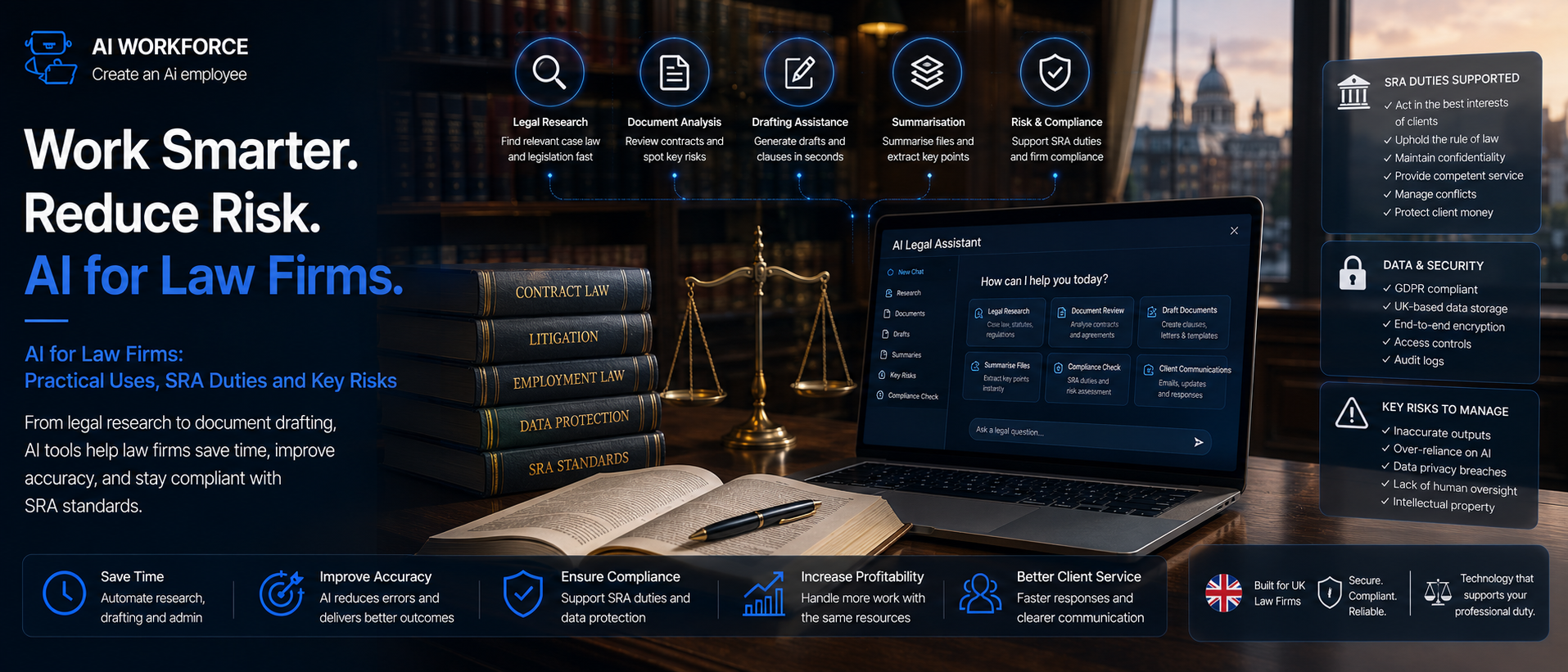 AI for Law Firms: Practical Uses, SRA Duties and Key Risks